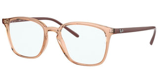 Ray-Ban RX 7185 unisex Brown Geometric Eyeglasses