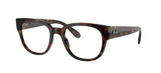 Ray-Ban RX 7210 unisex Havana Squared Eyeglasses