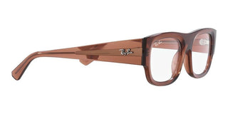 Ray-Ban RX 7218 unisex Brown Squared Eyeglasses