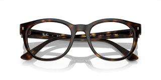 Ray-Ban RX 7227 unisex Havana Squared Eyeglasses