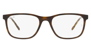 Ray-Ban RX 7244 unisex Havana Squared Eyeglasses