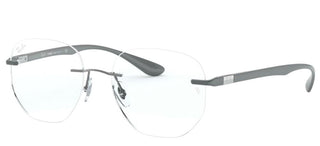 Ray-Ban RX 8766 unisex Ruthenium Round Eyeglasses