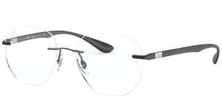 Ray-Ban RX 8766 unisex Ruthenium Round Eyeglasses