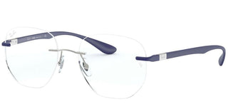 Ray-Ban RX 8766 unisex Blue Round Eyeglasses