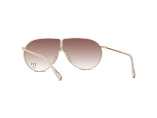 STELLA MCCARTNEY Love Heart SC40064I women Gold Pilot Sunglasses