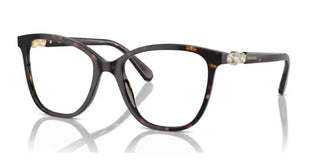 Swarovski Sk2020 Women Havana Squared Eyeglasses