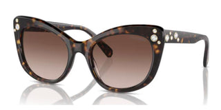 Swarovski Sk6020 Women Havana Cat Eye Sunglasses