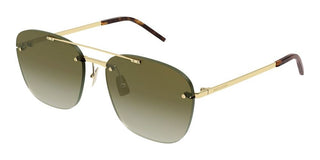 Saint Laurent SL 309 RIMLESS unisex Gold Geometric Sunglasses