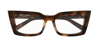 Saint Laurent SL 554 women Havana Geometric Eyeglasses