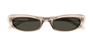 Saint Laurent SL 557 SHADE women Brown Geometric Sunglasses