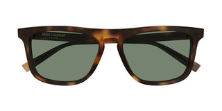 Saint Laurent SL 586 men Havana Squared Sunglasses