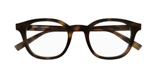 Saint Laurent SL 588 unisex Havana Squared Eyeglasses