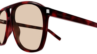 Saint Laurent SL 596 DUNE women Havana Pilot Sunglasses