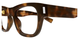 Saint Laurent SL 698 unisex Havana Squared Eyeglasses