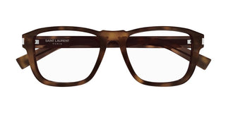 Saint Laurent SL 710 OPT men Havana Squared Eyeglasses