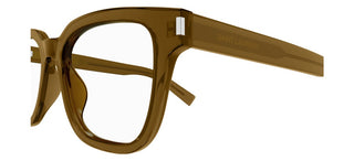 Saint Laurent Sl 711 Opt Men Brown Squared Eyeglasses