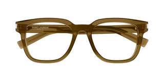 Saint Laurent Sl 711 Opt Men Brown Squared Eyeglasses