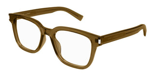 Saint Laurent Sl 711 Opt Men Brown Squared Eyeglasses