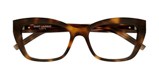 Saint Laurent SL M117 women Havana Squared Eyeglasses