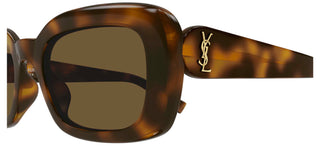 Saint Laurent SL M130 women Havana Squared Sunglasses