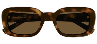 Saint Laurent SL M130/F women Havana Geometric Sunglasses