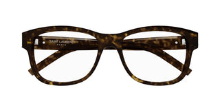 Saint Laurent SL M132 women Havana Squared Eyeglasses