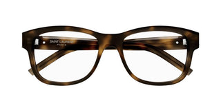 Saint Laurent SL M132 women Havana Squared Eyeglasses