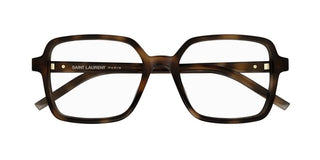 Saint Laurent SL M139 women Havana Squared Eyeglasses