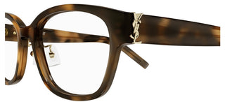 Saint Laurent SL M33/J women Havana Squared Eyeglasses