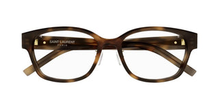 Saint Laurent SL M33/J women Havana Squared Eyeglasses