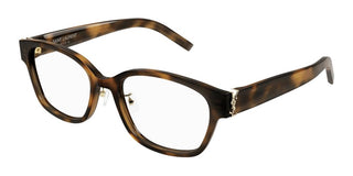 Saint Laurent SL M33/J women Havana Squared Eyeglasses