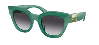 Miu Miu SMU 01YS women Green Squared Sunglasses