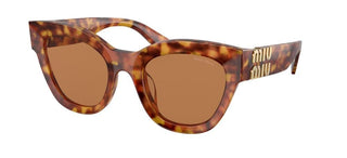 Miu Miu SMU 01YS women Havana Squared Sunglasses