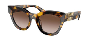 Miu Miu SMU 01YS women Havana Squared Sunglasses