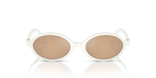 Miu Miu SMU 04ZS women White Oval Sunglasses