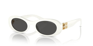 Miu Miu SMU 06ZS women White Geometric Sunglasses