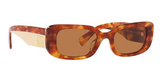 Miu Miu SMU 08YS women Havana Squared Sunglasses