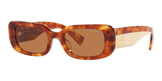 Miu Miu SMU 08YS women Havana Squared Sunglasses