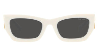 Miu Miu SMU 09WS women White Geometric Sunglasses