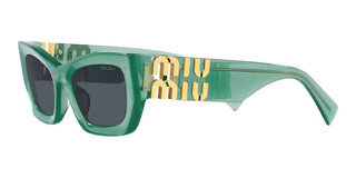 Miu Miu SMU 09WS women Green Geometric Sunglasses