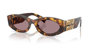 Miu Miu SMU 11WS women Havana Oval Sunglasses