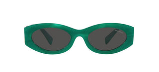 Miu Miu SMU 11WS women Green Oval Sunglasses