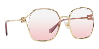 Miu Miu SMU 52WS women Rose gold Geometric Sunglasses