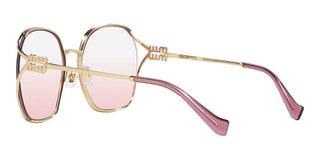 Miu Miu SMU 52WS women Rose gold Geometric Sunglasses