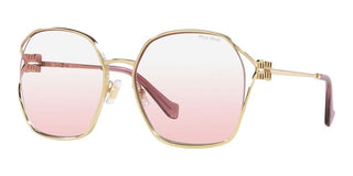 Miu Miu SMU 52WS women Rose gold Geometric Sunglasses