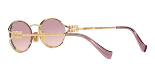 Miu Miu SMU 52YS women Gold Round Sunglasses