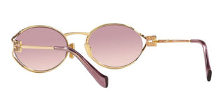 Miu Miu SMU 52YS women Gold Round Sunglasses