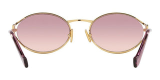 Miu Miu SMU 52YS women Gold Round Sunglasses