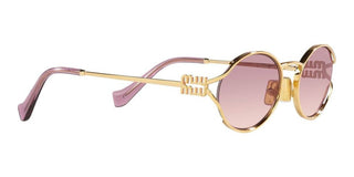 Miu Miu SMU 52YS women Gold Round Sunglasses