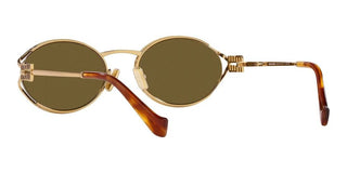 Miu Miu SMU 52YS women Gold Round Sunglasses